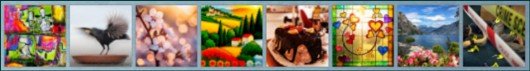 Examples of mini thumbnails in the Artisan Galleries